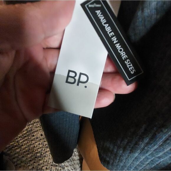 NORDSTROM BP Foldover Ribbed Long Sleeve Blouse Size M - Picture 6 of 9